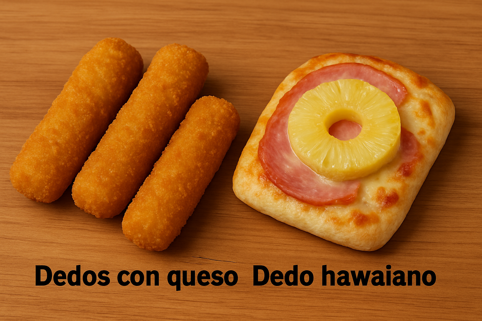 Dedos con queso y Dedo hawaiano